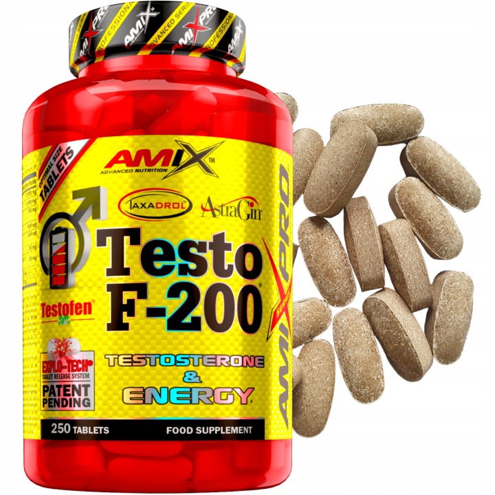 AMIX-Testo-F200-booster-testosteronu-legalne-sterydy-testosteron-250-tabl Бустер тестостерона AMIX Testo F200! Легальные стероиды (тестостерон) — изображение 1